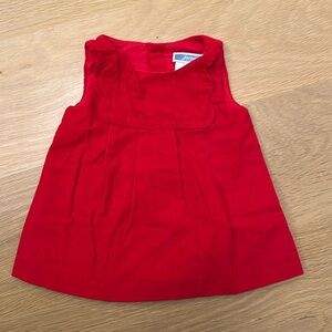 Jacadi baby girl red corduroy dress